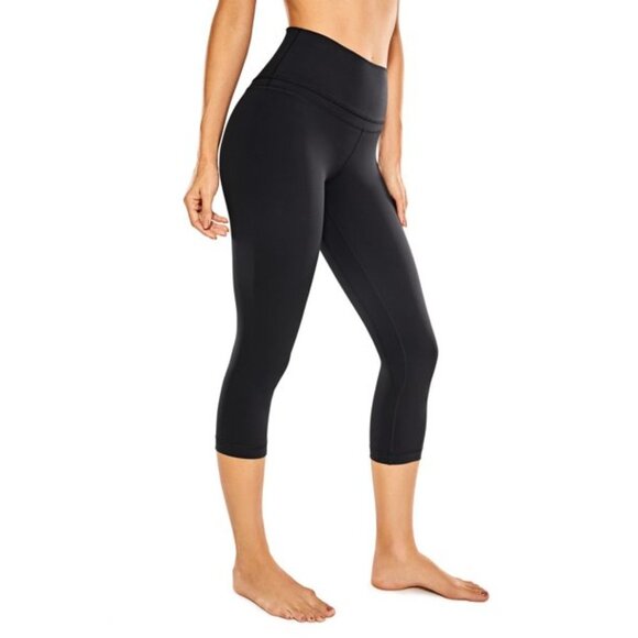NUX Pants - NWT NUX Activewear Thick Waistband Leggings Capri Pants High Waist‎ Black Small